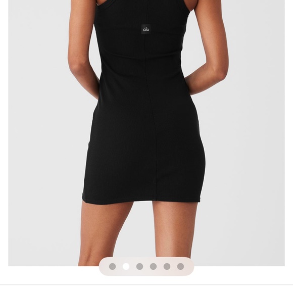 Alo Goddess ribbed tank dress in black size small - Picture 2 of 2